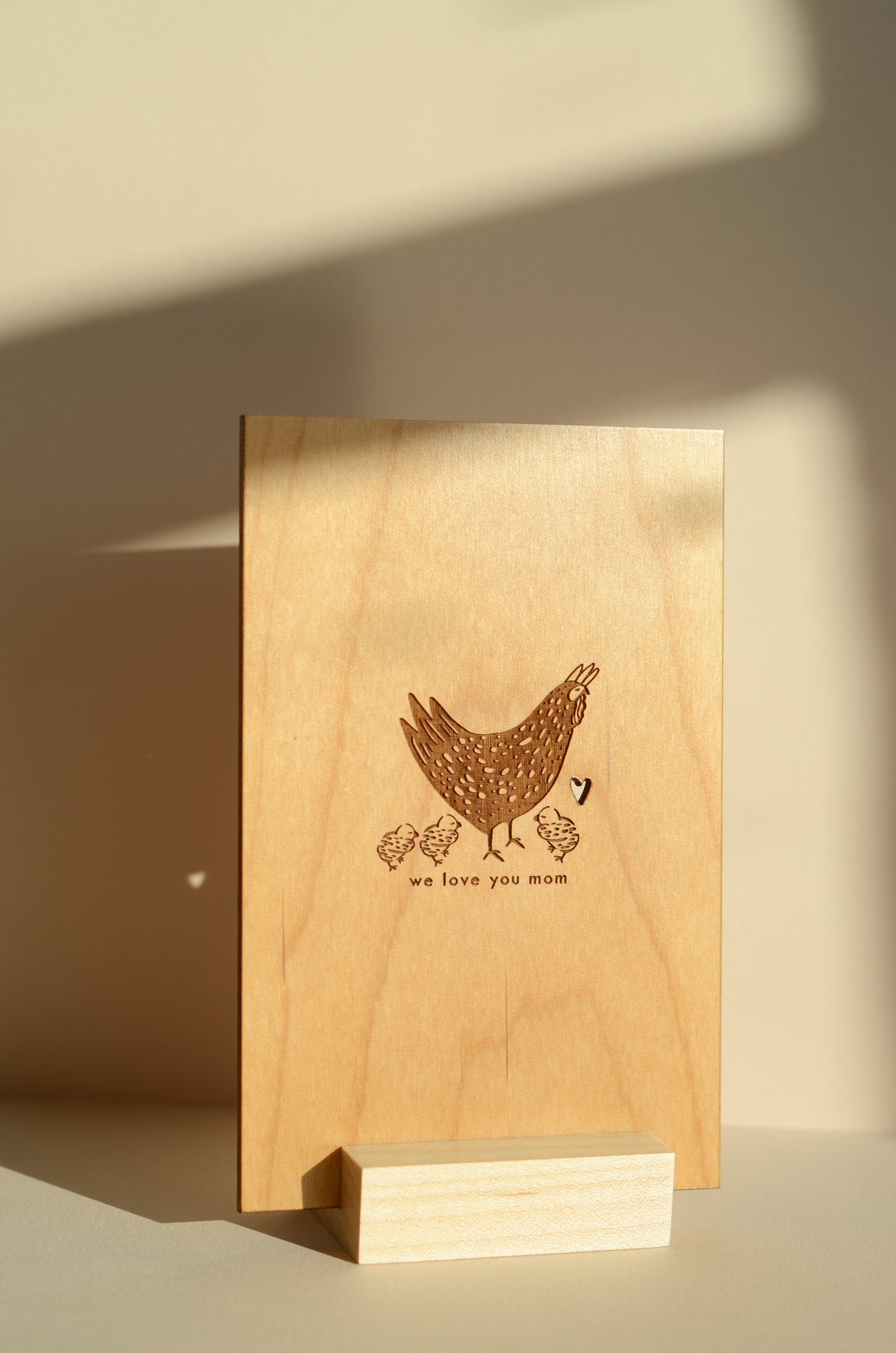 We Love You Mom Hen and Chicks Card