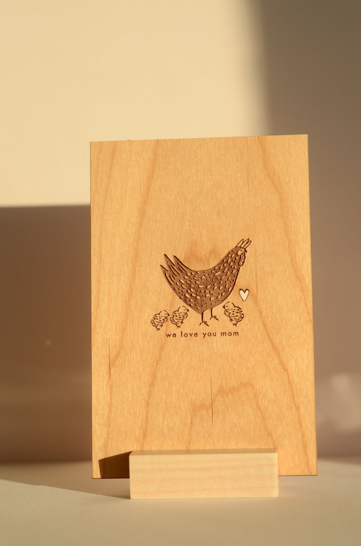 We Love You Mom Hen and Chicks Card