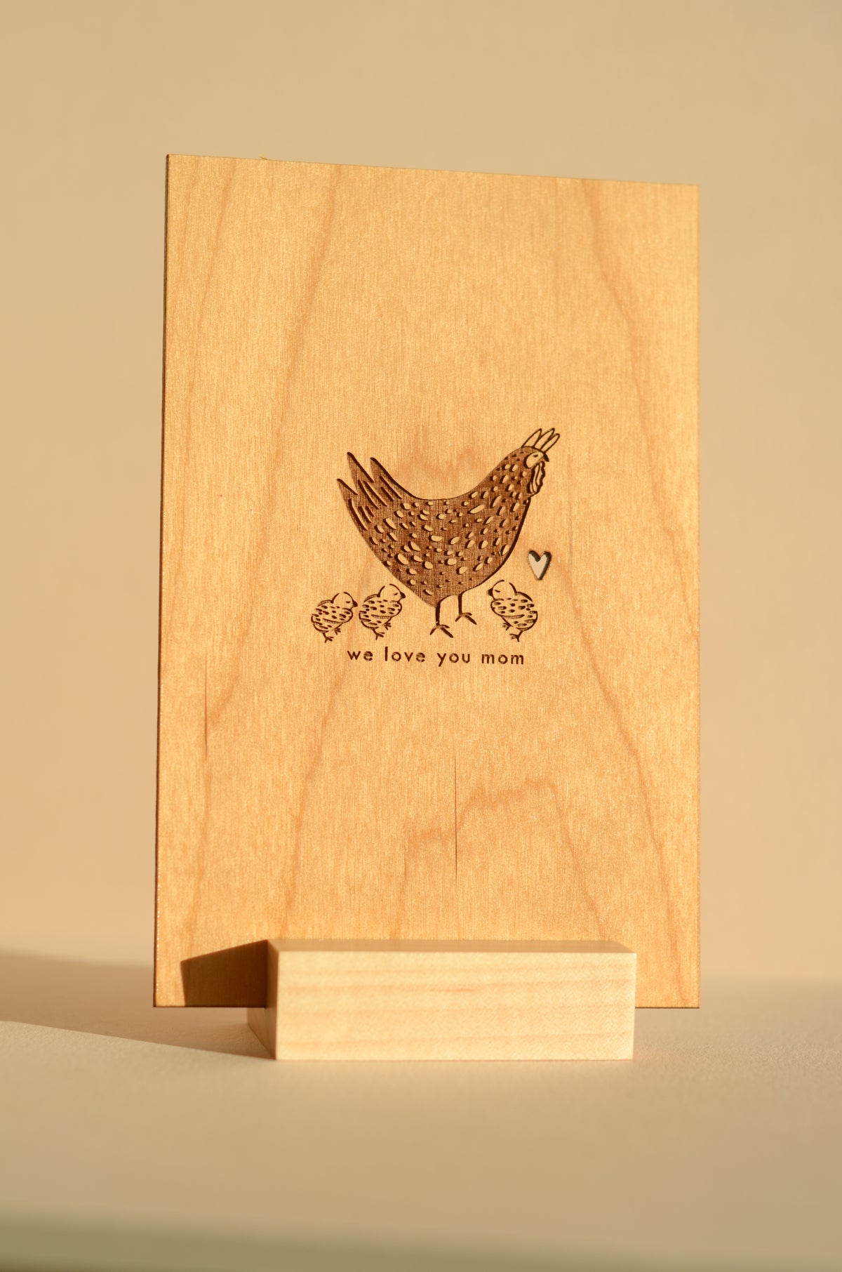 We Love You Mom Hen and Chicks Card