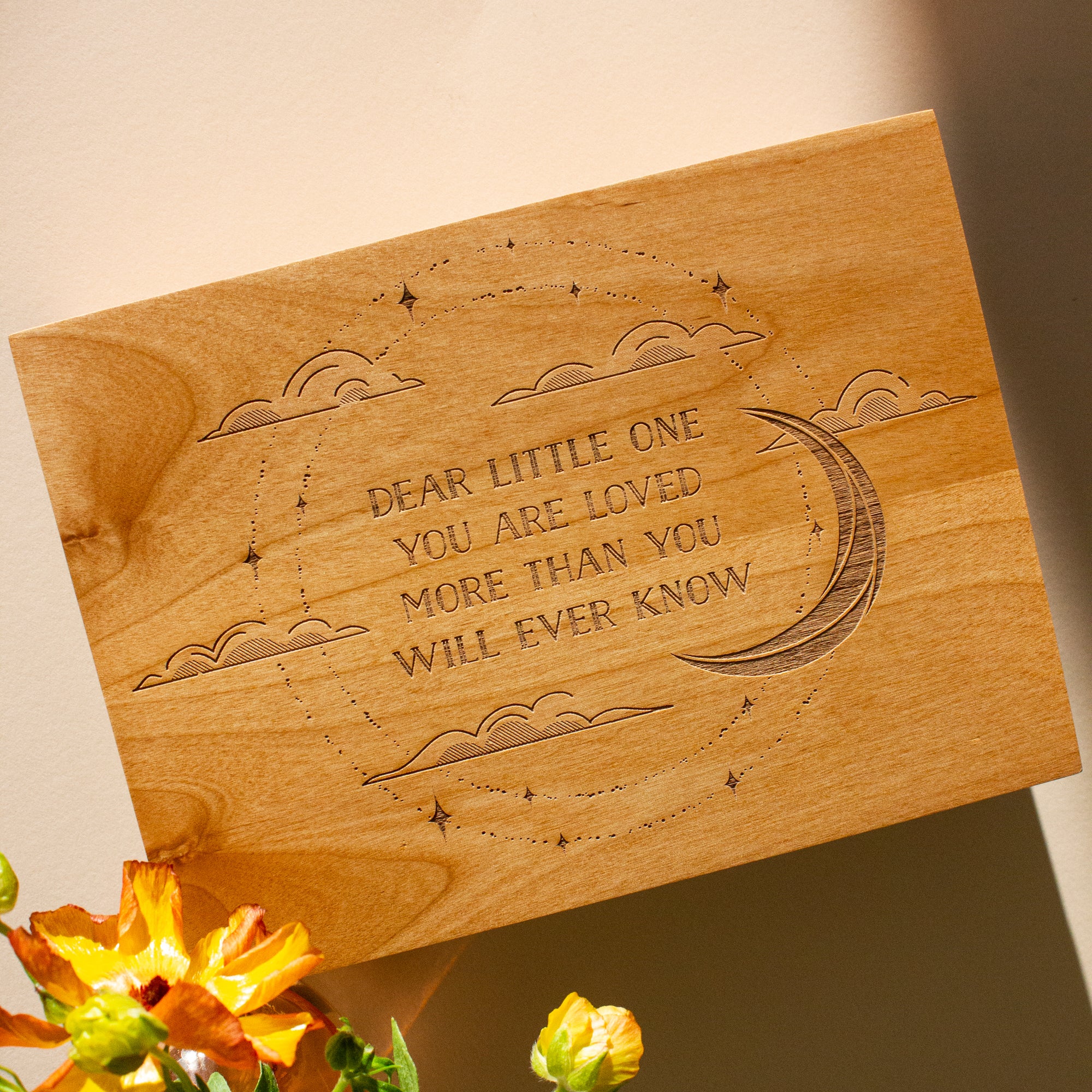 Dear Little One Wood Baby Memory Box | Hereafter