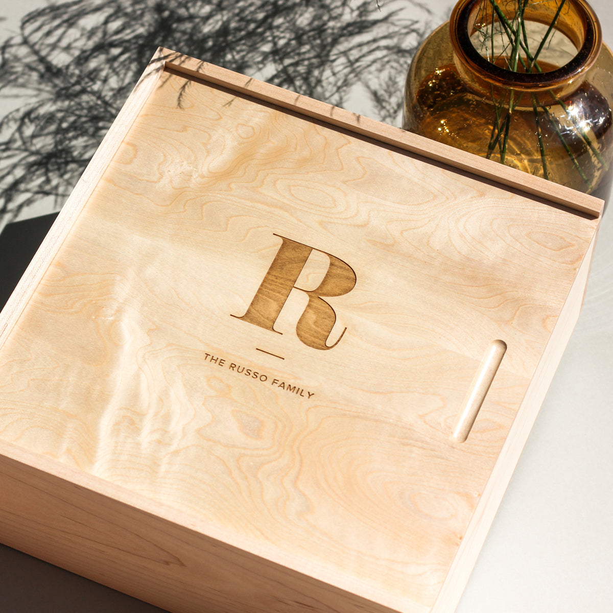 Classic Monogram Custom Wood Keepsake Box | Hereafter