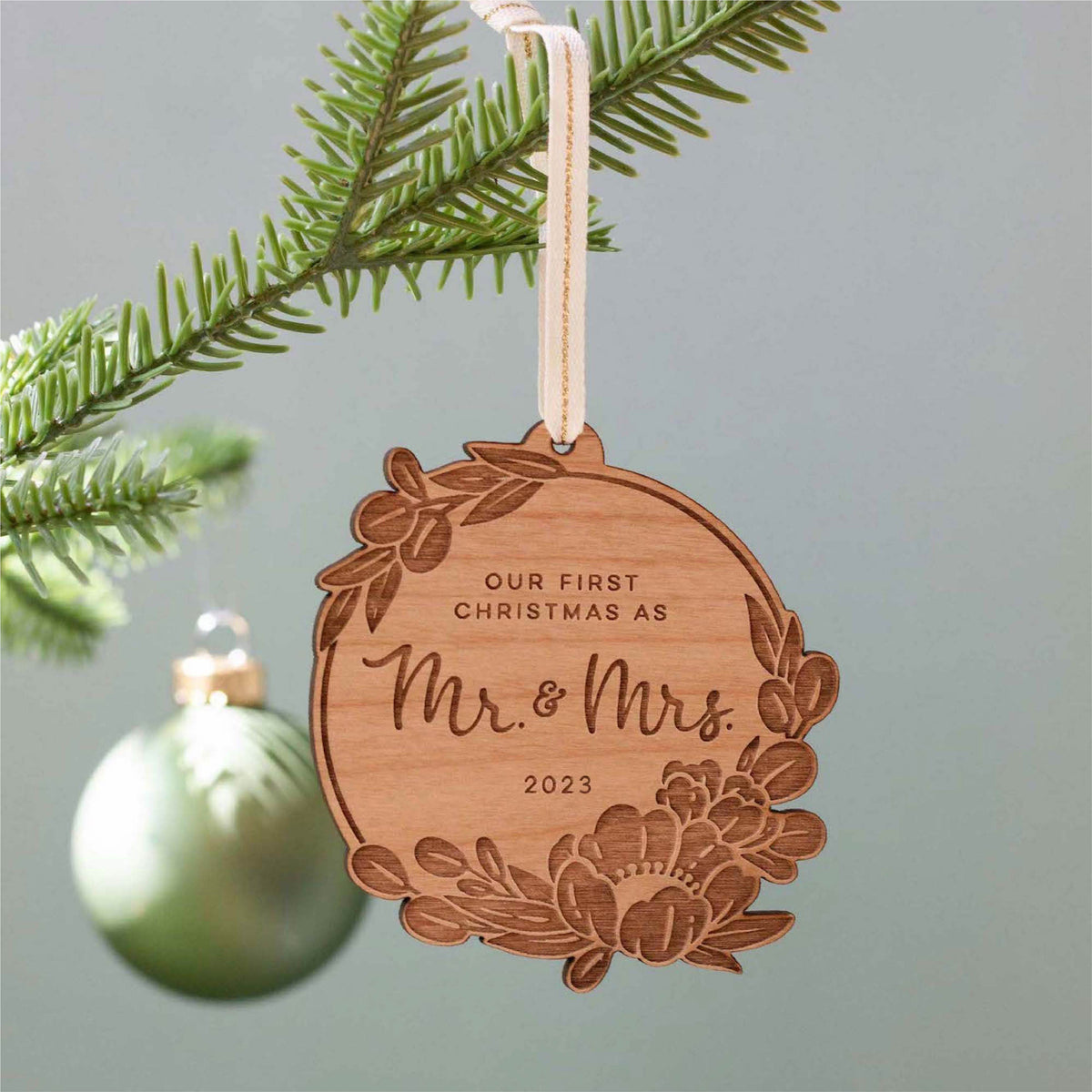 Our First Christmas As Mr. And Mrs. 2024 Ornament