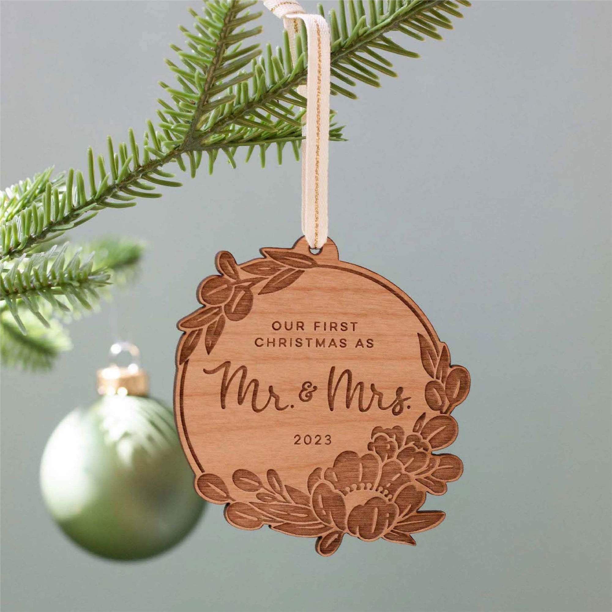 Our First Christmas As Mr. And Mrs. 2023 Ornament