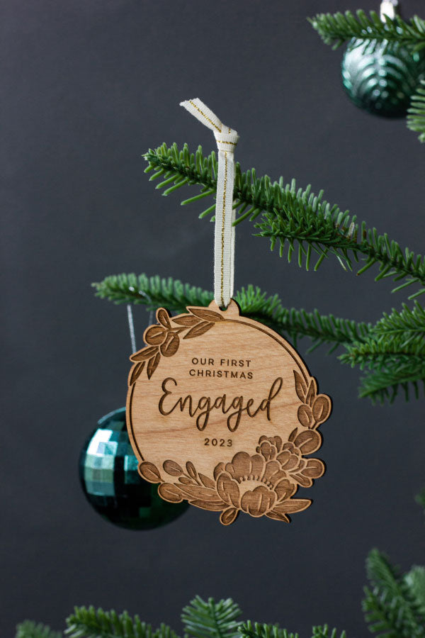 Our First Christmas Engaged 2024 Ornament