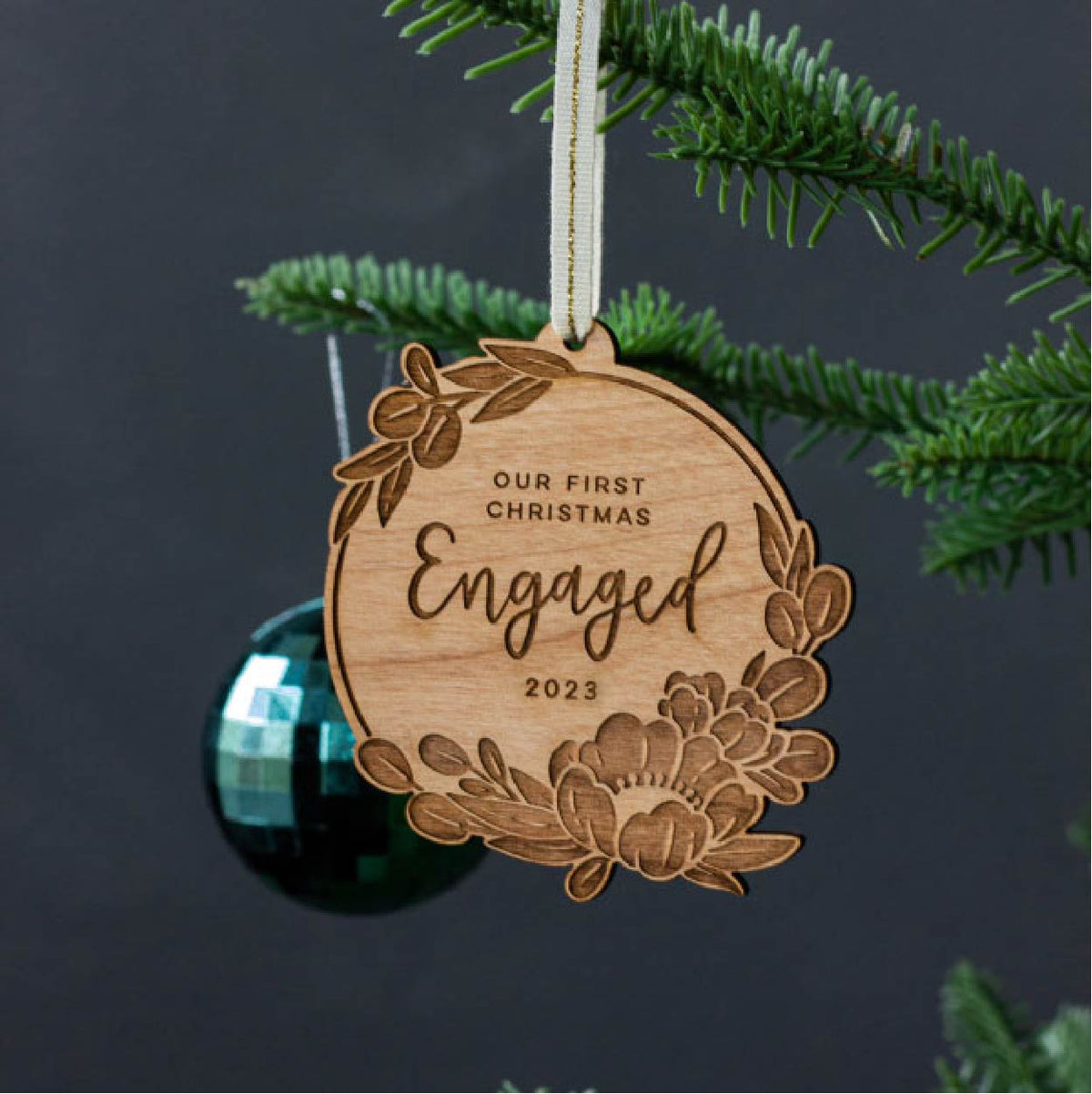 Our First Christmas Engaged 2024 Ornament