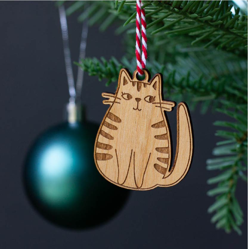 Tabby Cat Mini Ornament