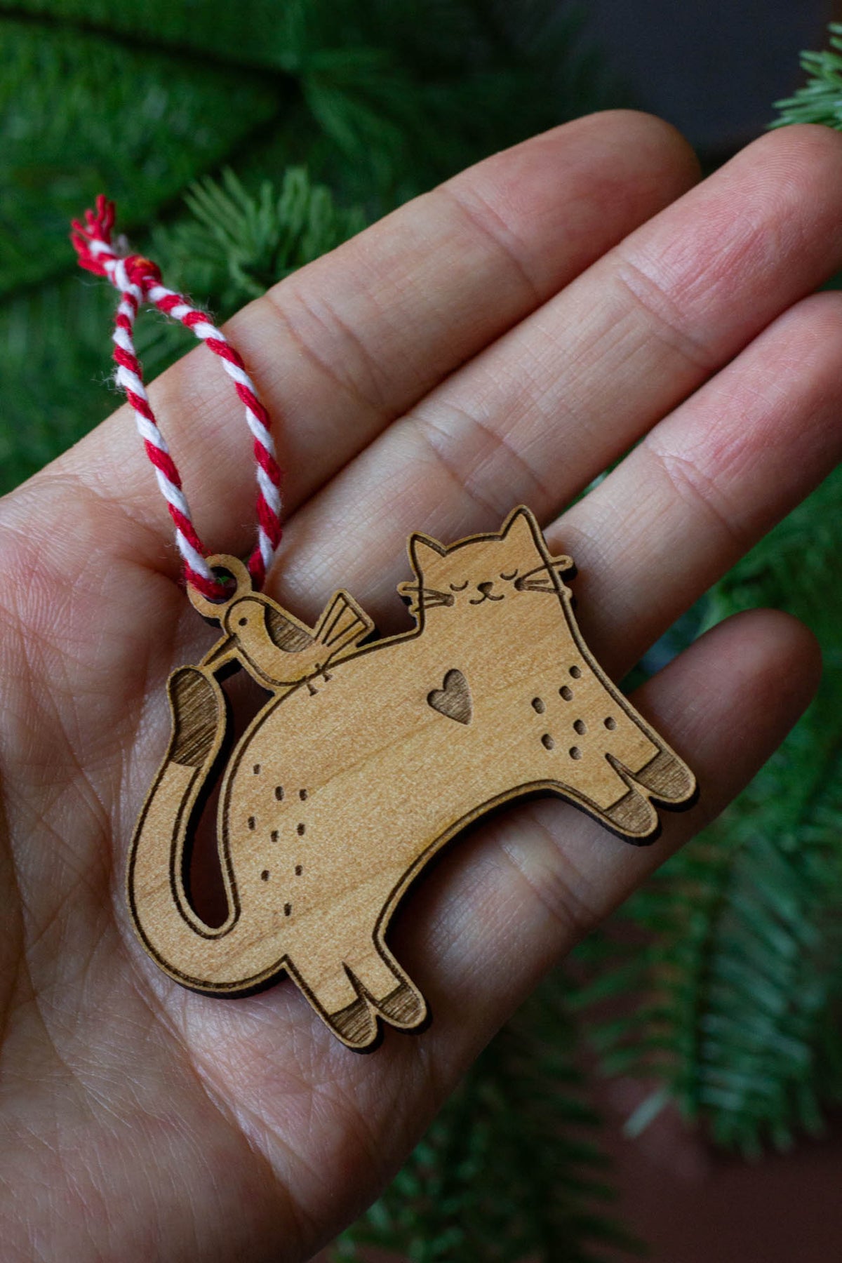 Bird Cat Mini Ornament