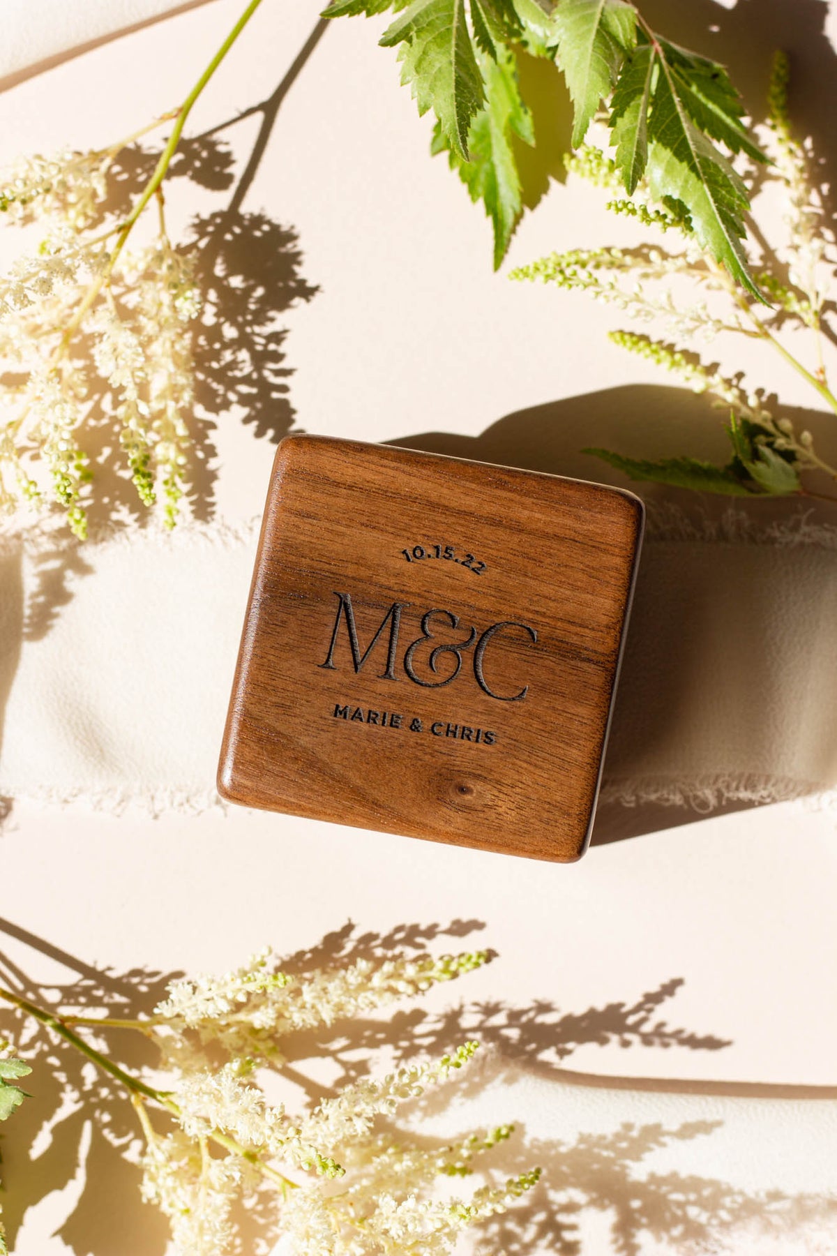 Classic Romance Personalized Ring Box
