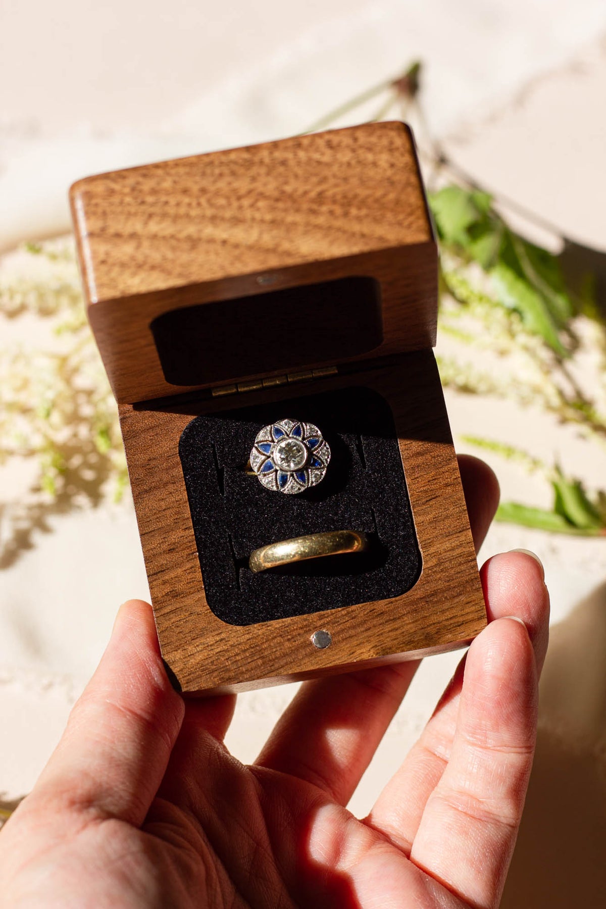 Classic Romance Personalized Ring Box