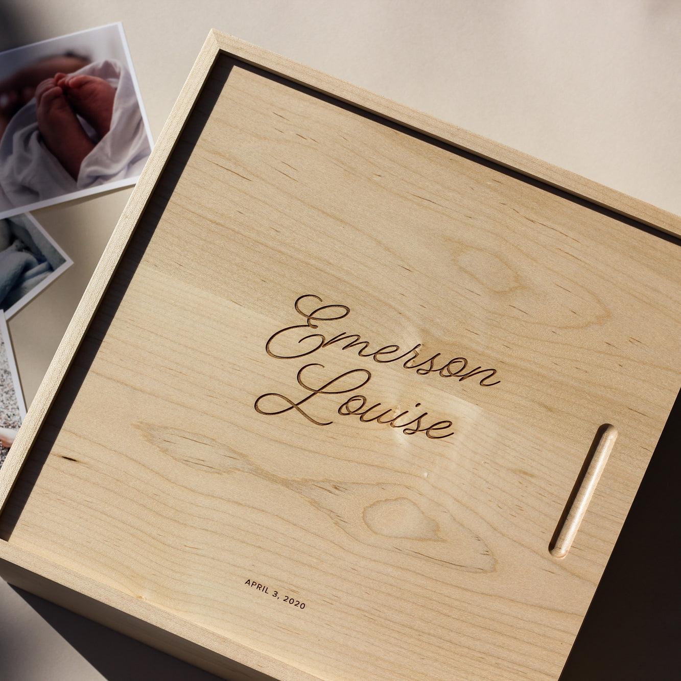 Heartfelt Large Wood Personalized Keepsake Box