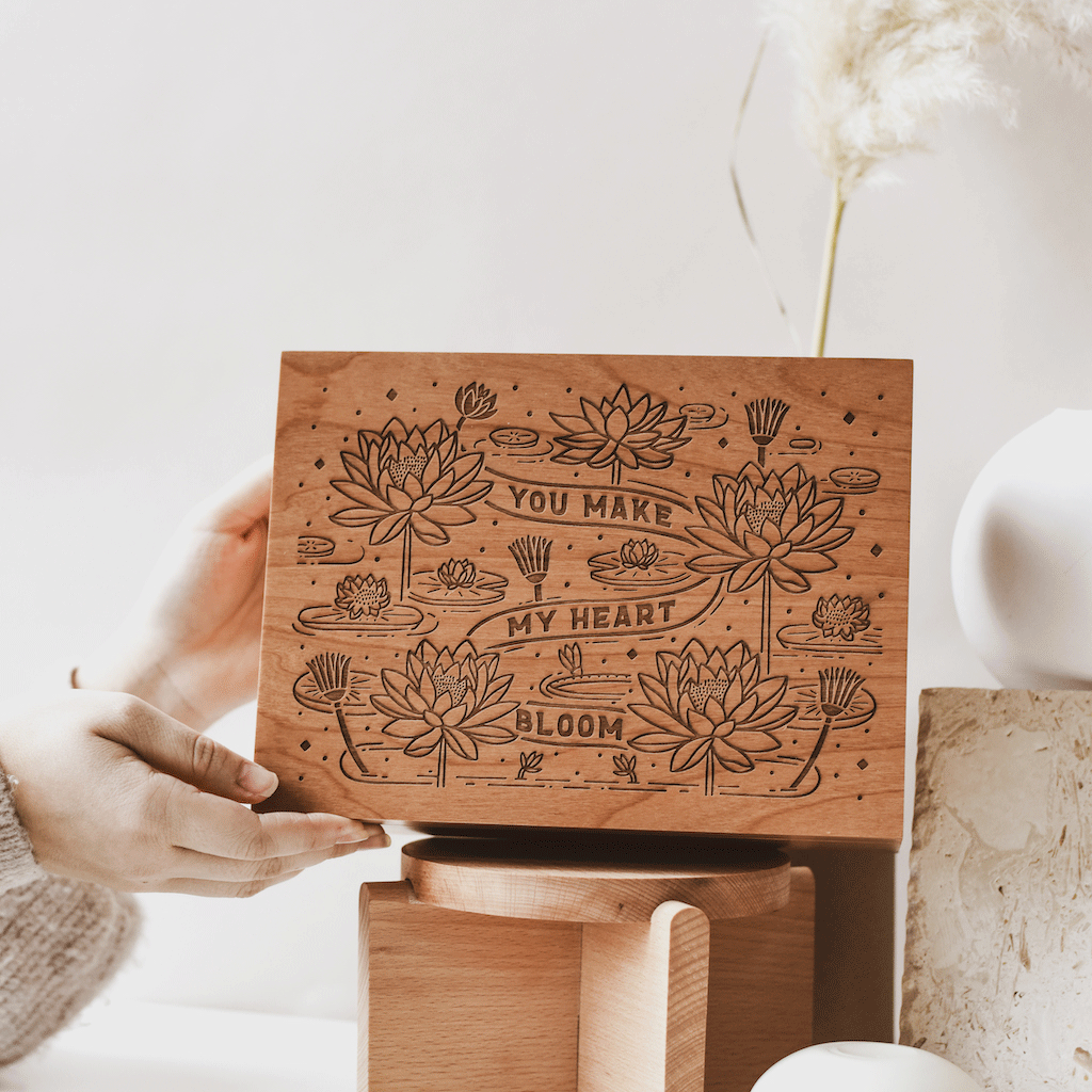 You Make My Heart Bloom Wood Keepsake Box | Hereafter