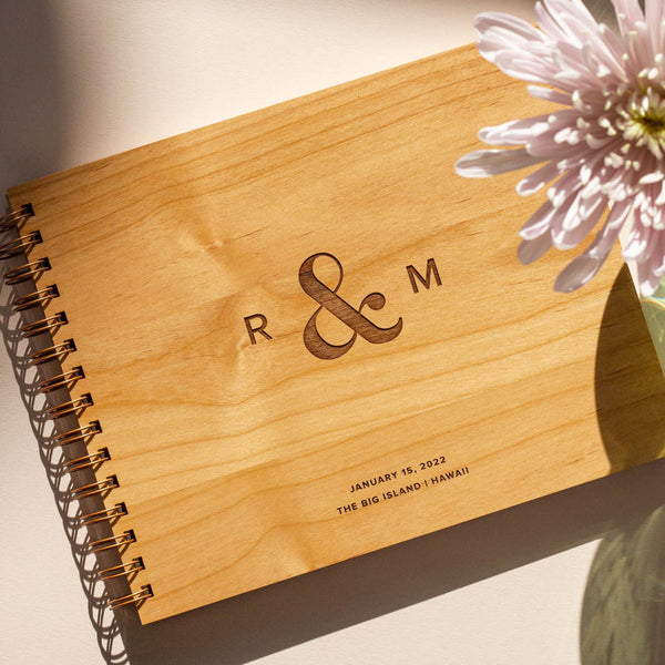 Personalised Wedding Guest Book Engraved Custom Personalized Wooden Wedding