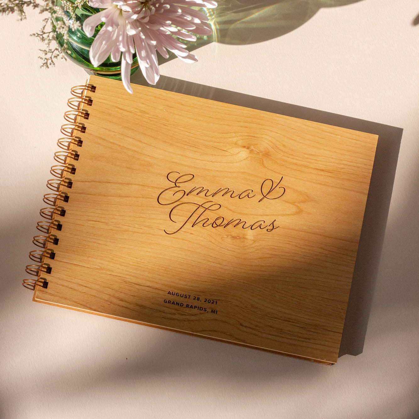 Sweet Romance Personalized Wedding Guest Book