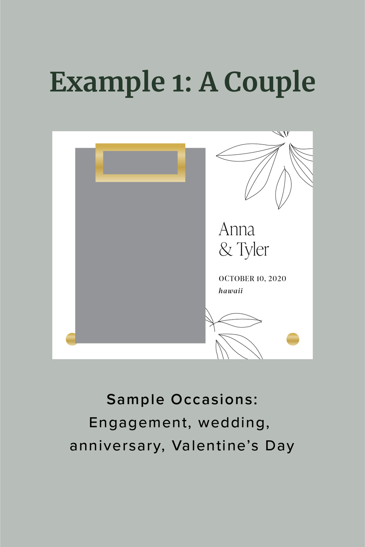 Minimalist Botanical Personalized Frame