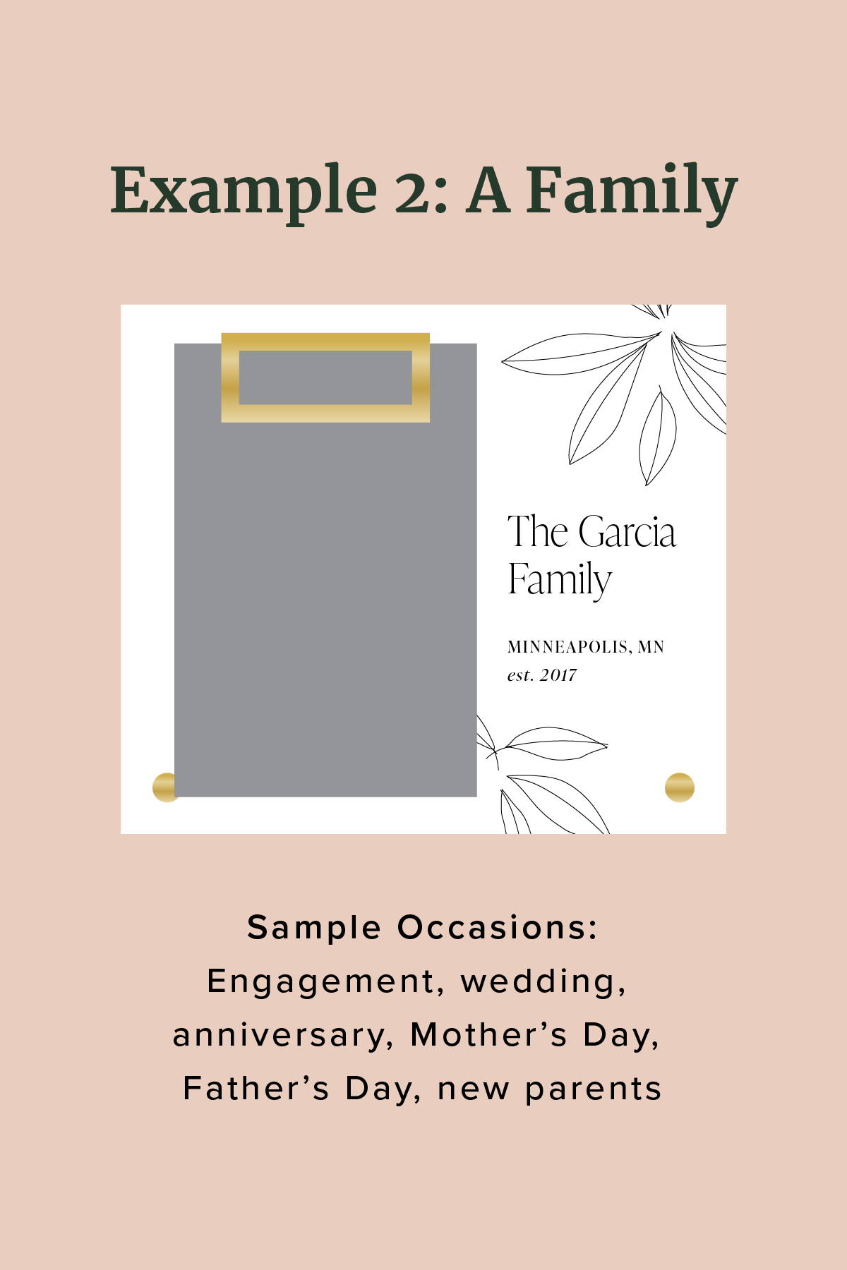 Minimalist Botanical Personalized Frame