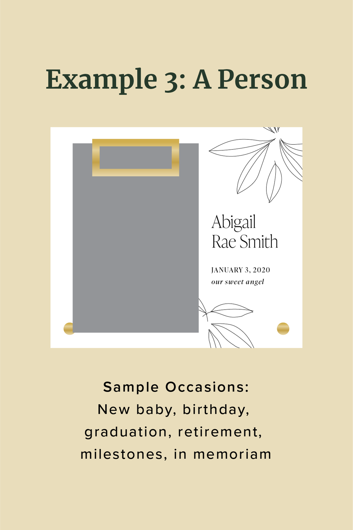 Minimalist Botanical Personalized Frame