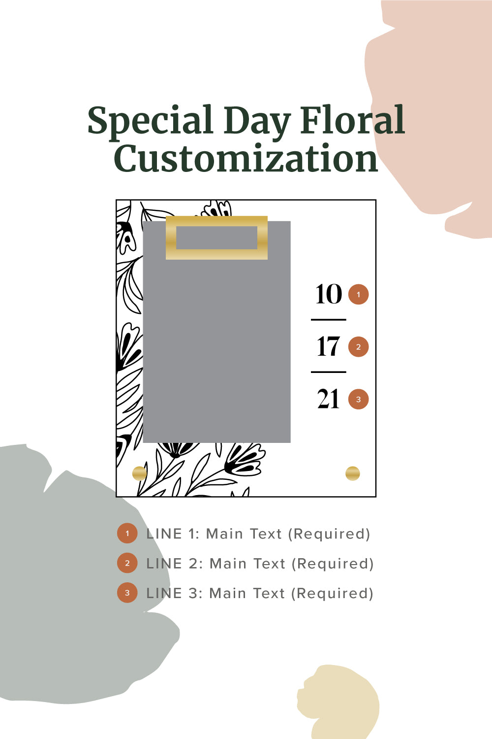 Special Day Floral Personalized Frame