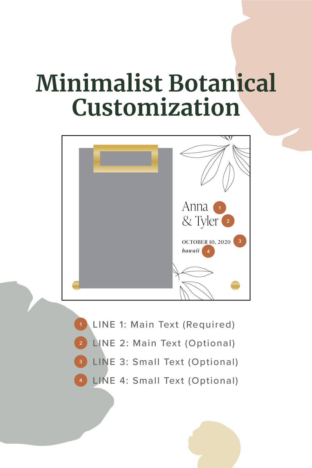 Minimalist Botanical Personalized Frame