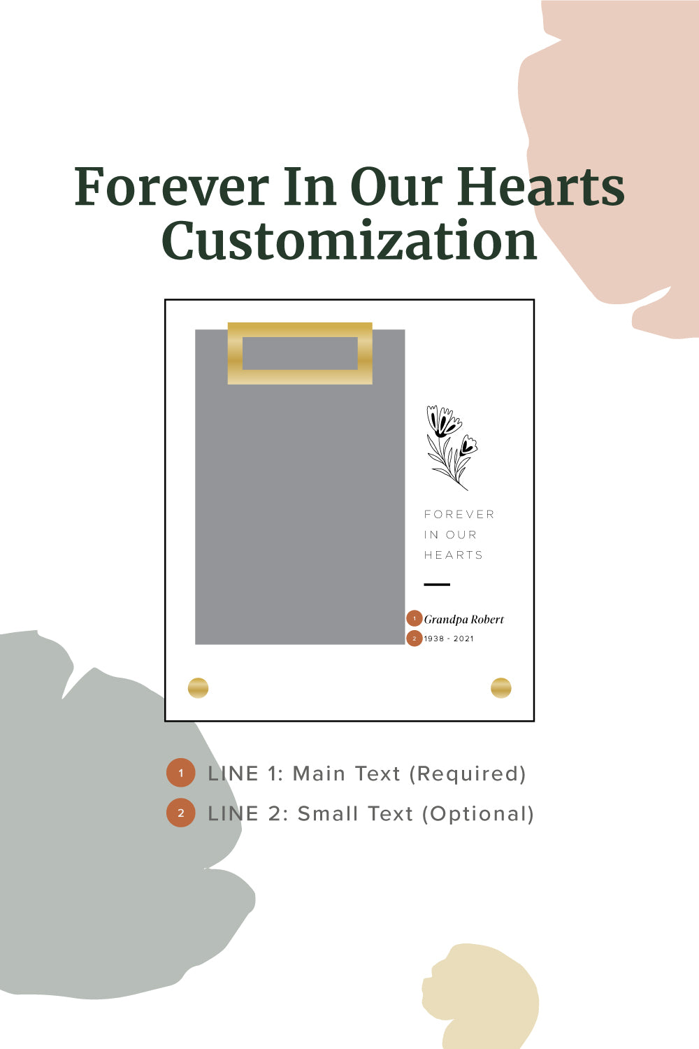 Forever In Our Hearts Personalized Frame