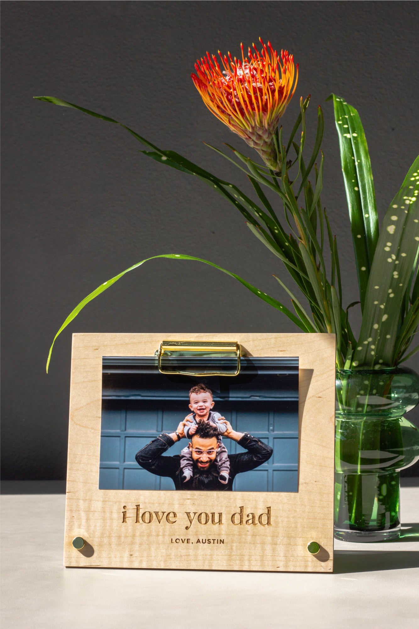 I Love You Dad Frame Front Personalization