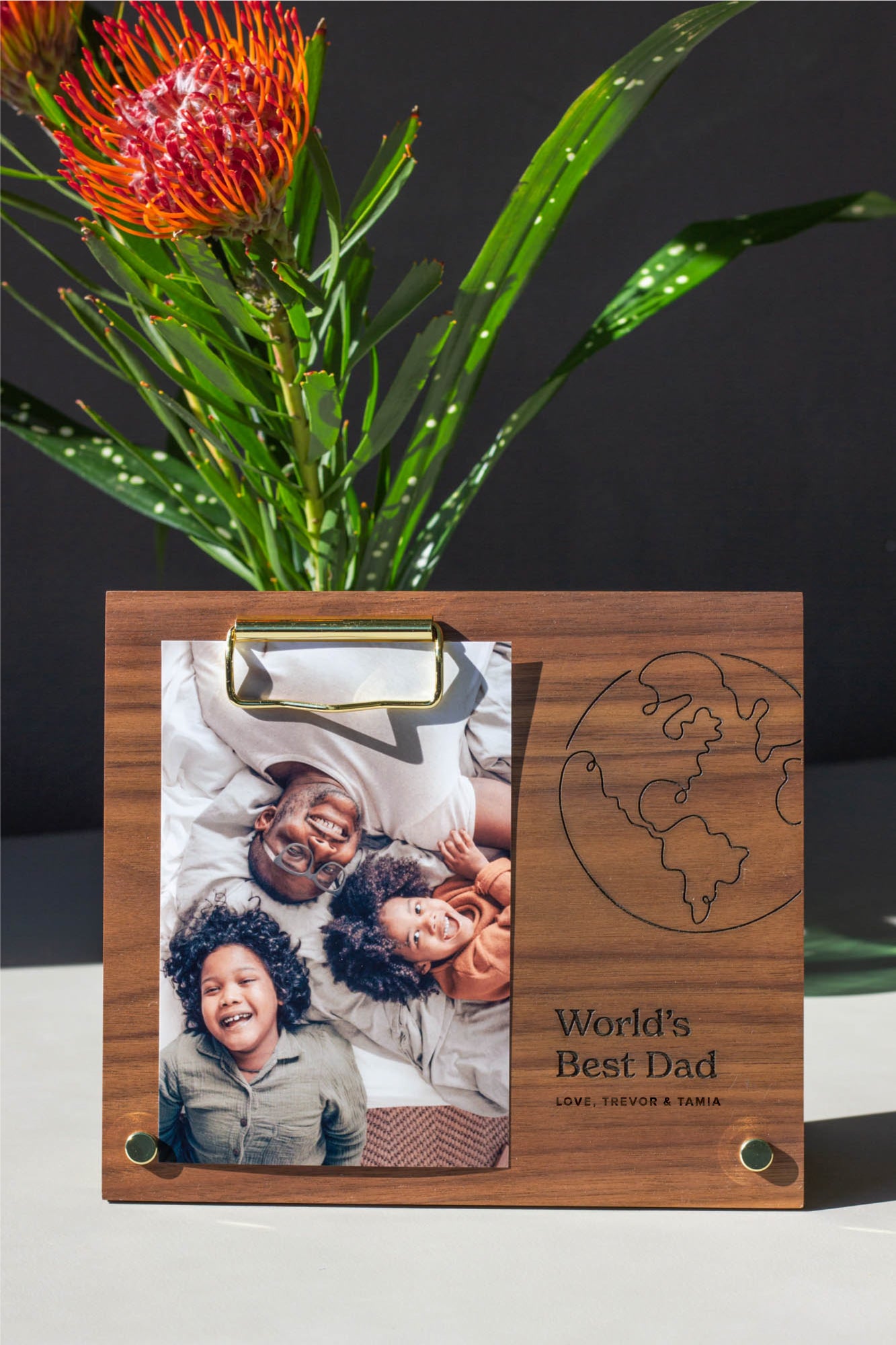 World's Best Dad Frame Front Personalization