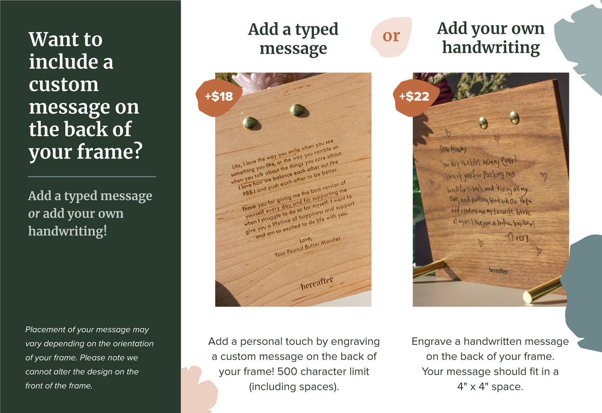 Hereafter Personalized Wood Photo Frame