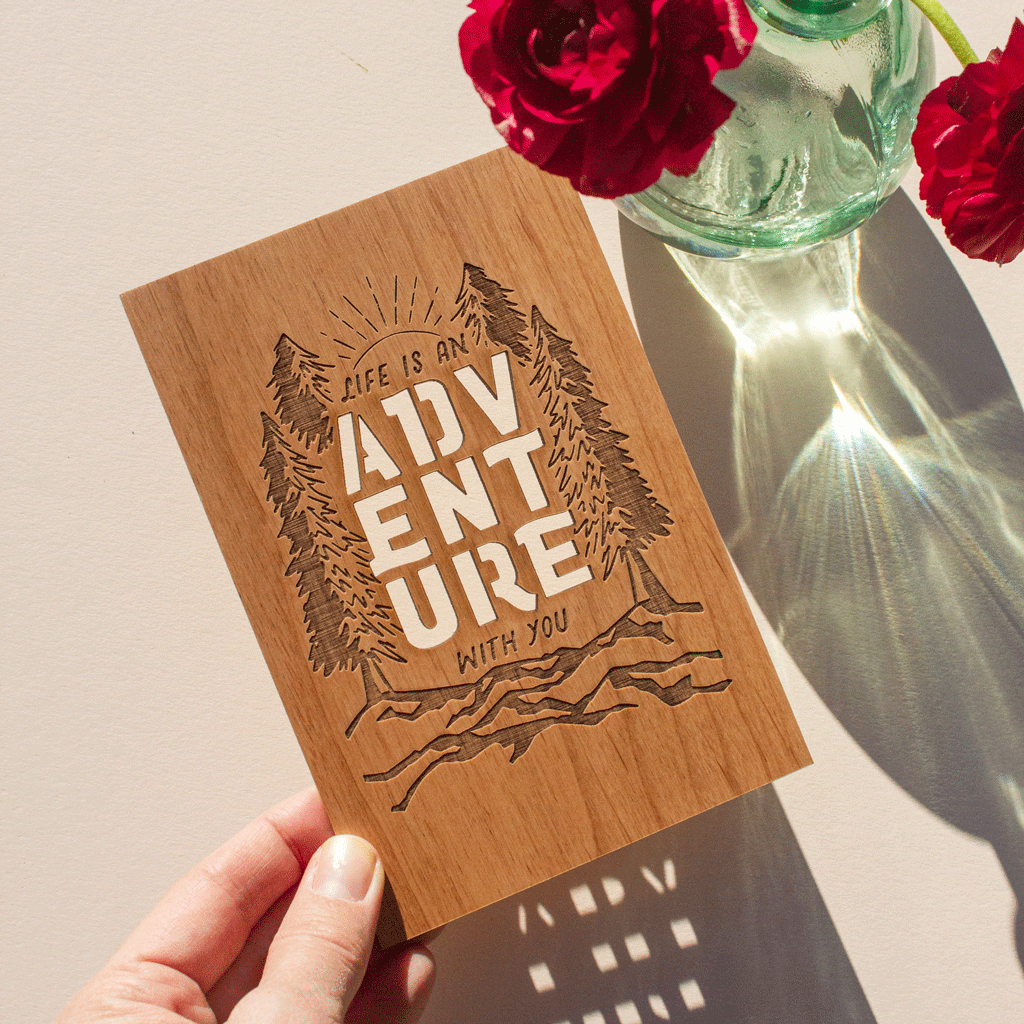 Hereafter Wood Greeting Card