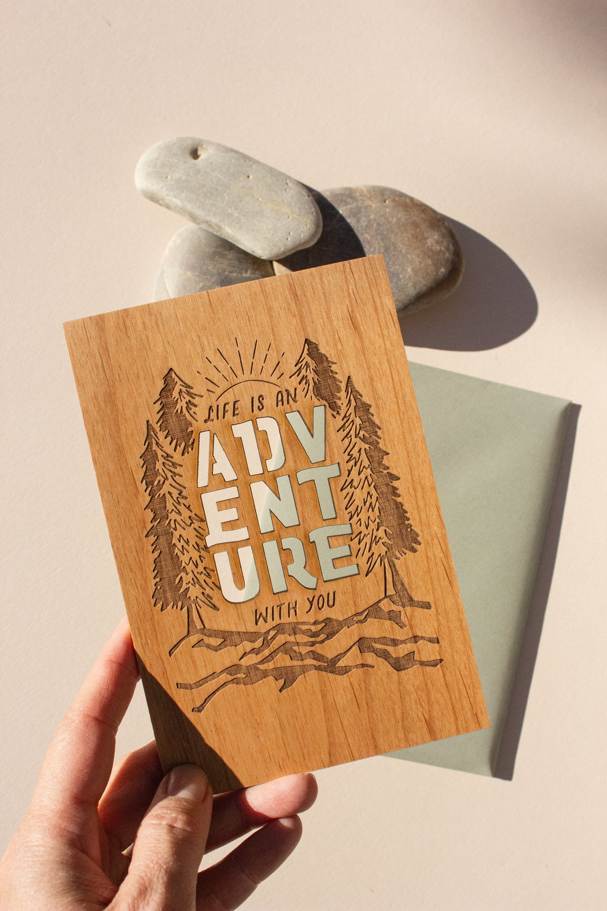 Hereafter Wood Greeting Card