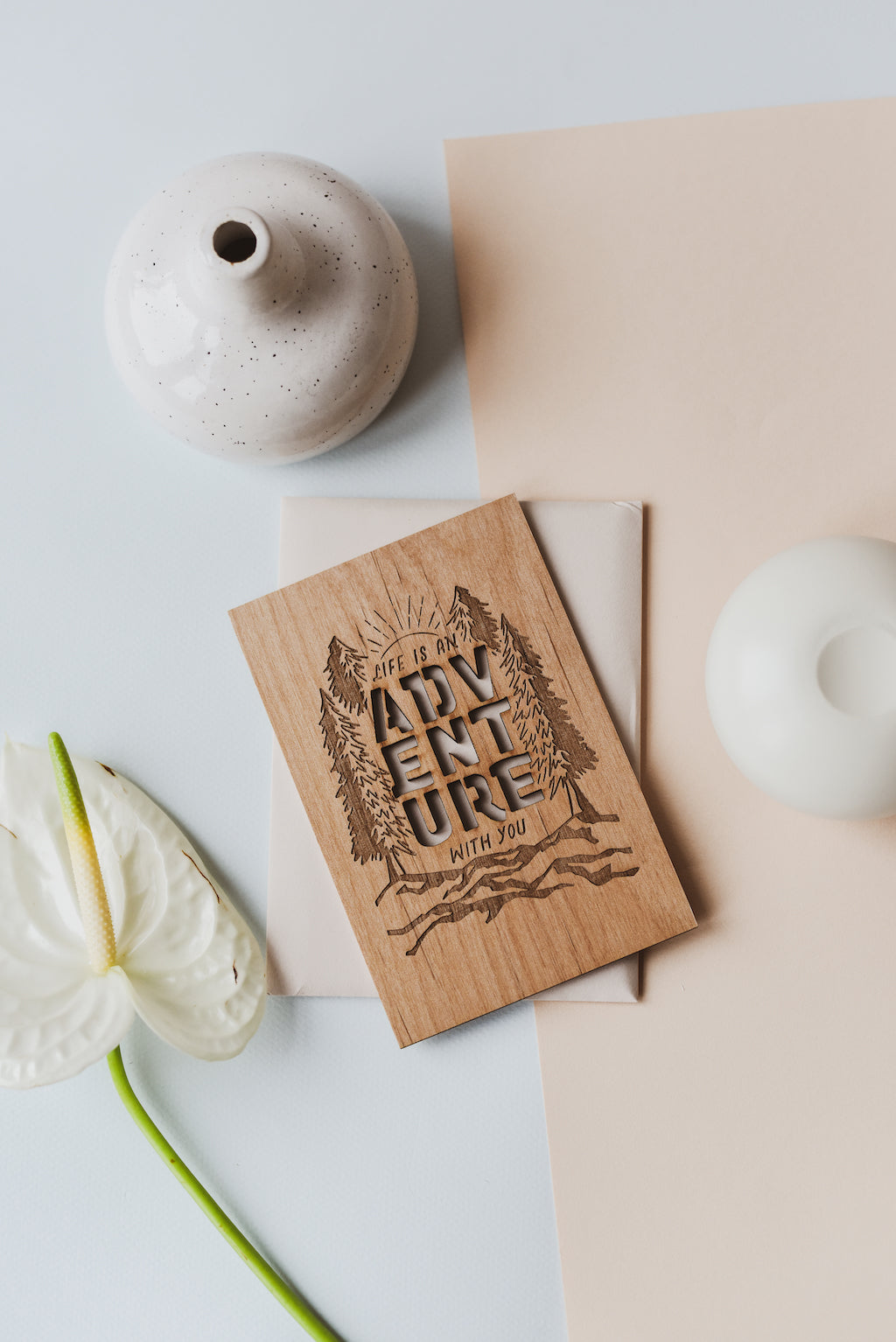 Hereafter Wood Greeting Card