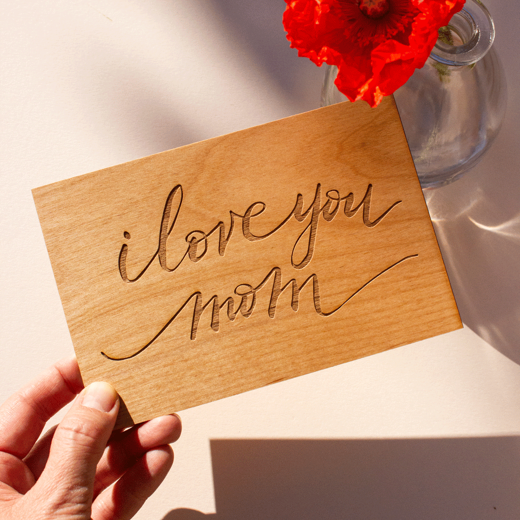 Love to Mom Personalized Wood Keepsake, Mother's Day Gifts, Gifts