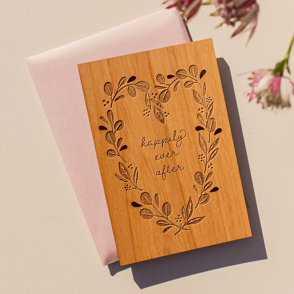 Hereafter Wood Greeting Card.