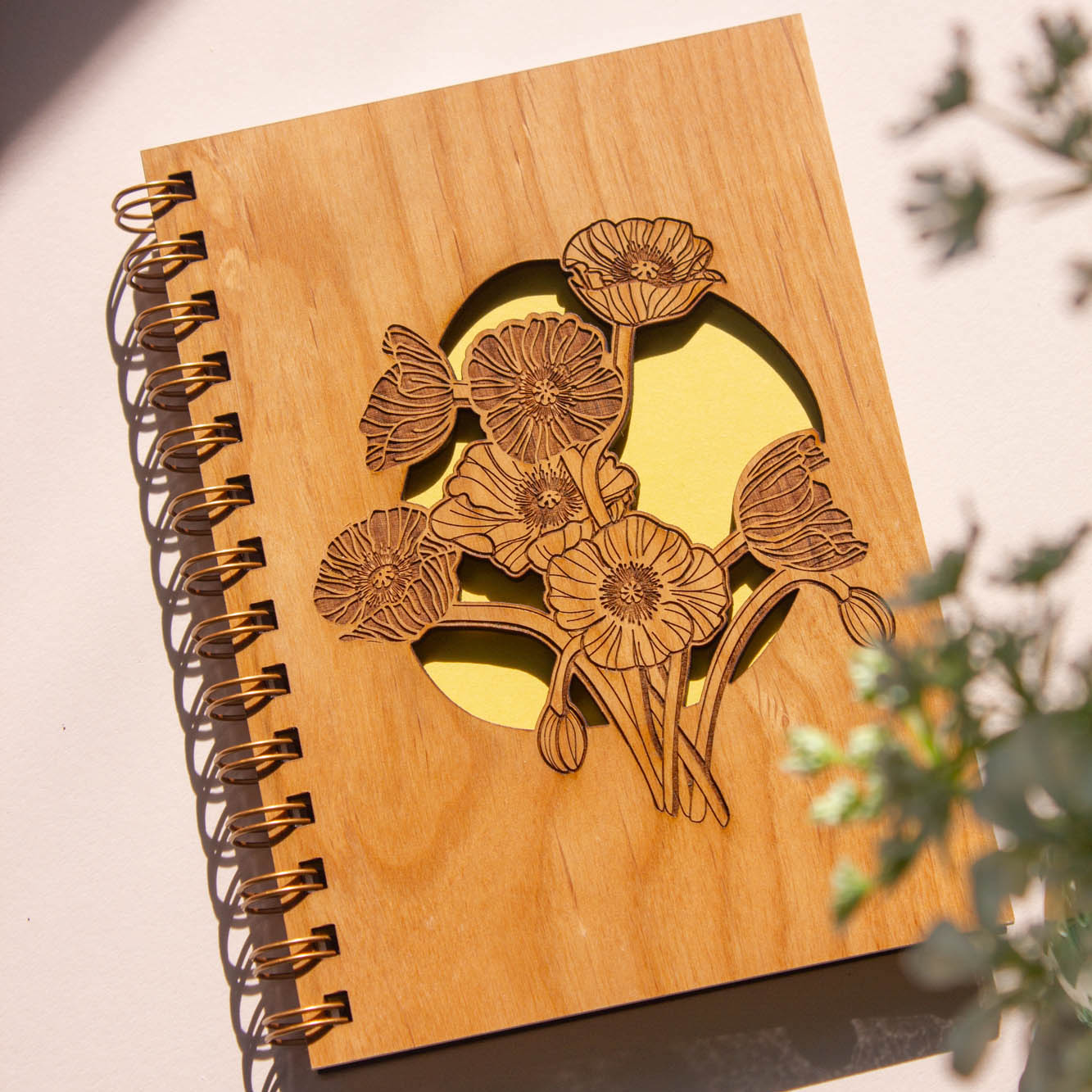 Workout Journal, Handcrafted Wood Journal