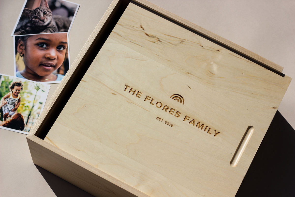 Rainbow Custom Wood Keepsake Box | Hereafter