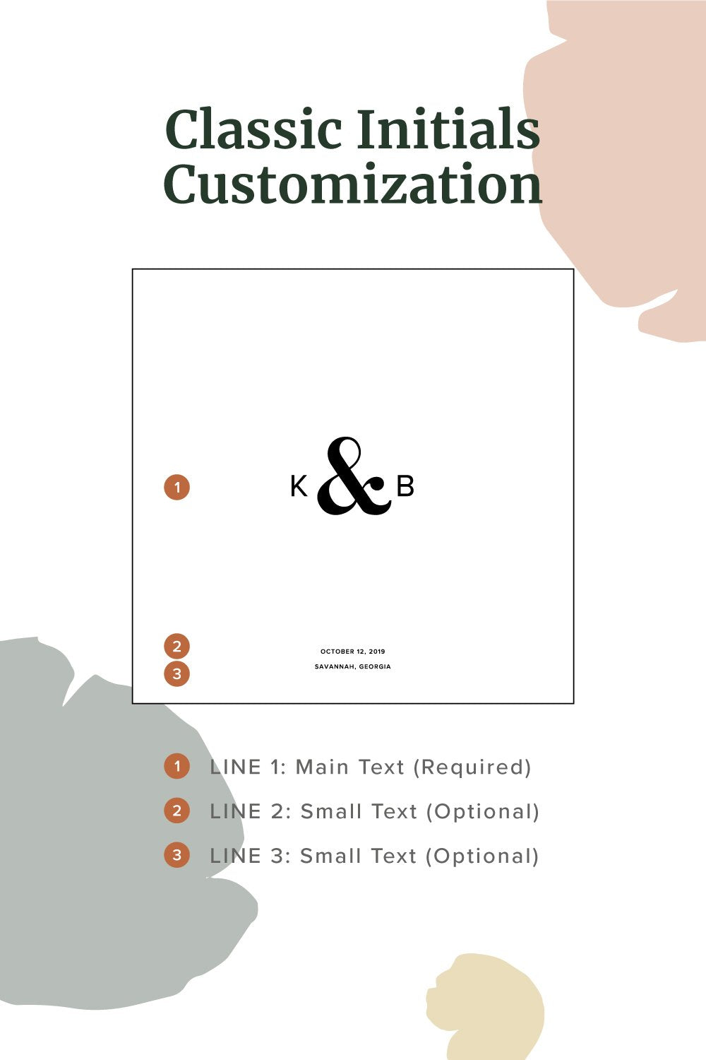 Classic Initials Personalized Keepsake Box