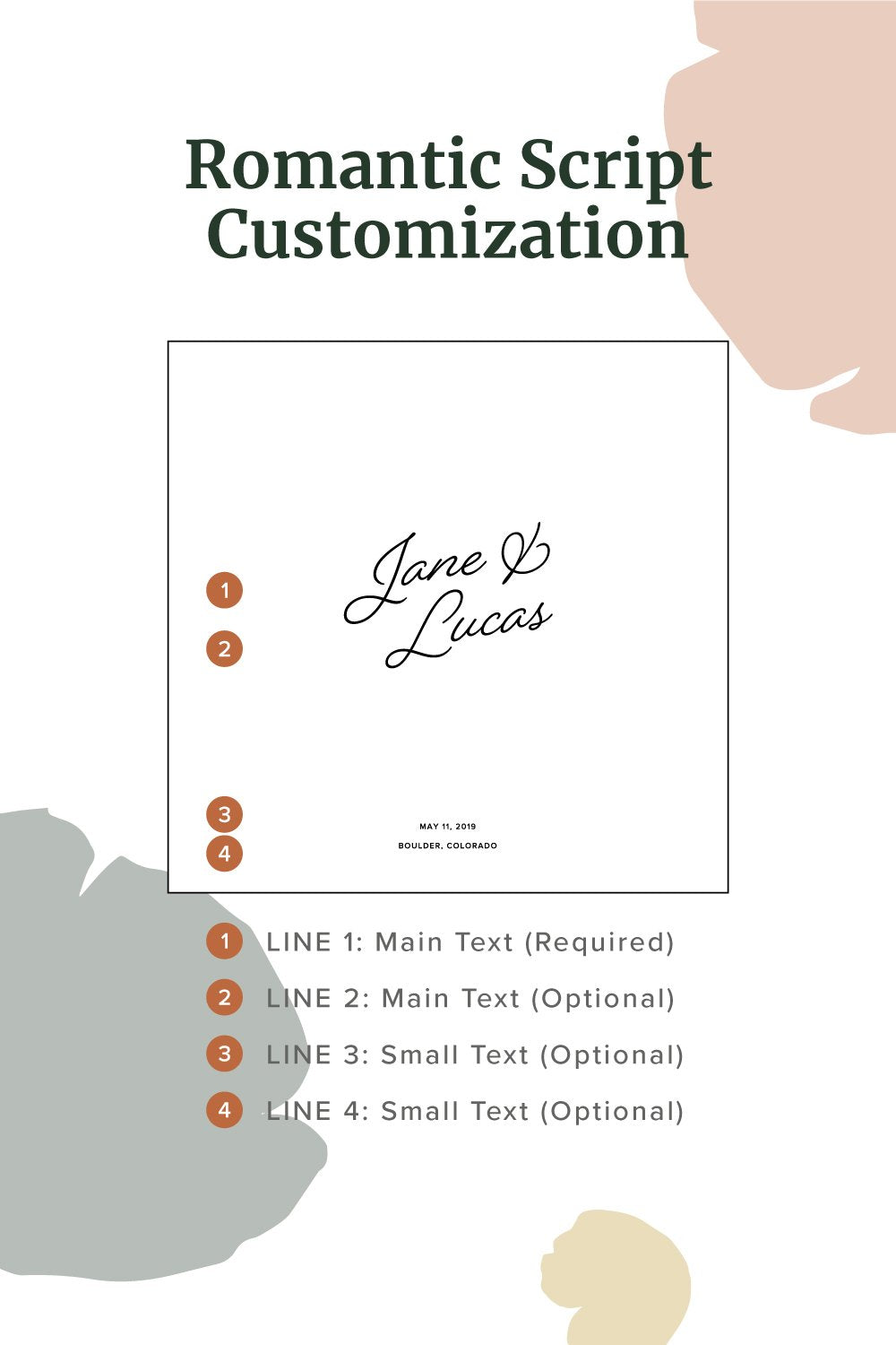 Romantic Script Personalized Keepsake Box