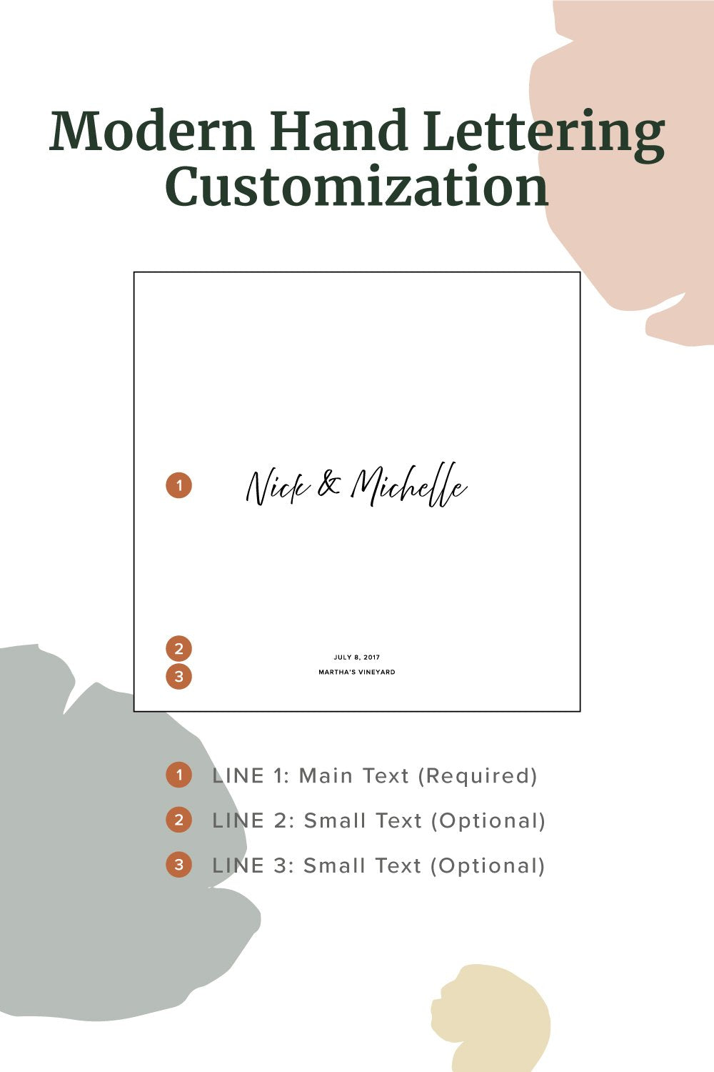 Modern Hand Lettering Personalized Keepsake Box