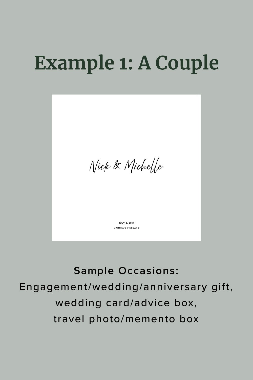 Modern Hand Lettering Personalized Keepsake Box