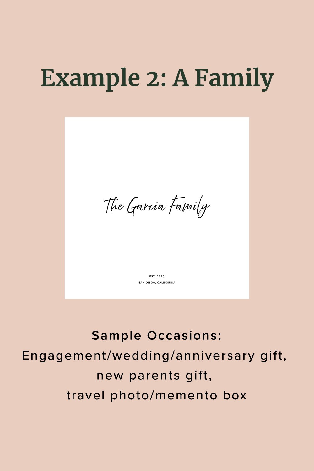 Modern Hand Lettering Personalized Keepsake Box