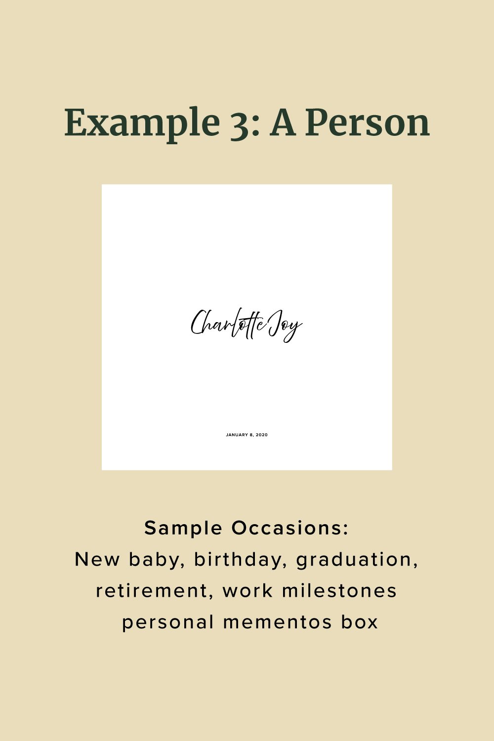 Modern Hand Lettering Personalized Keepsake Box