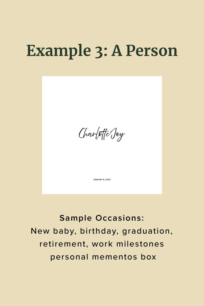 Modern Hand Lettering Large Wood Personalized Keepsake Box | Hereafter