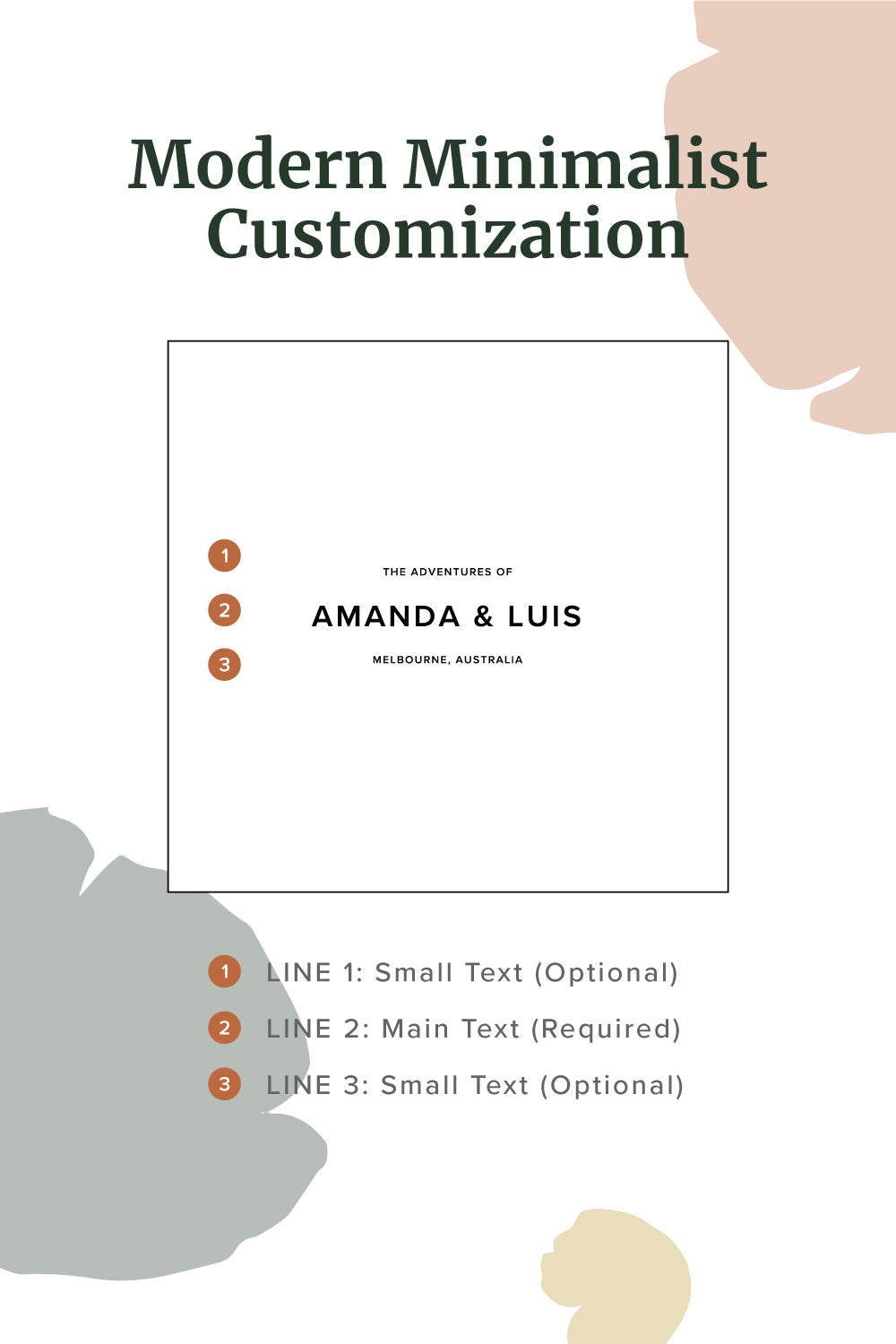 Modern Minimalist Personalized Keepsake Box