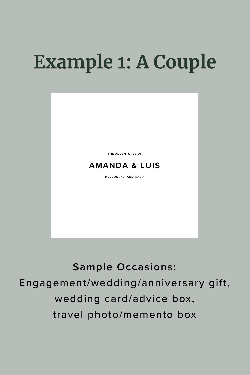 Modern Minimalist Personalized Keepsake Box