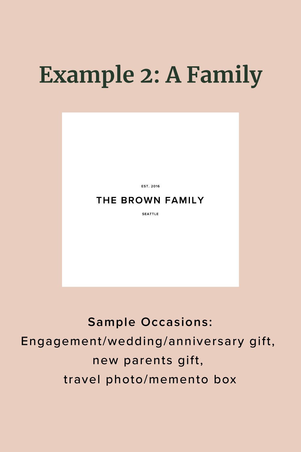 Modern Minimalist Personalized Keepsake Box