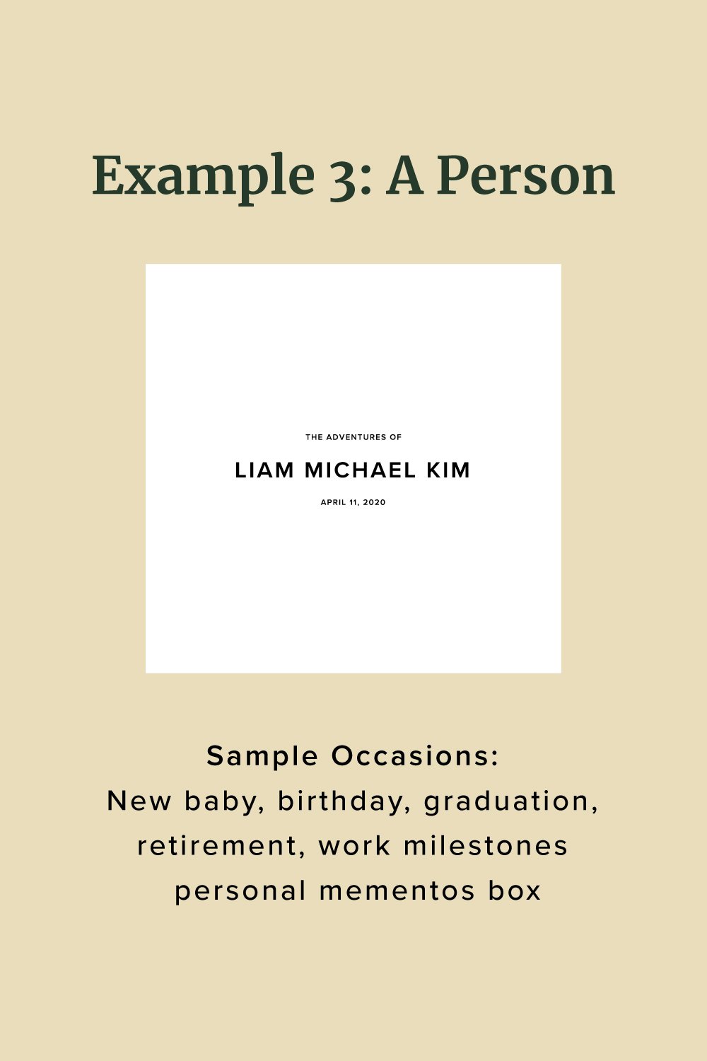 Modern Minimalist Personalized Keepsake Box