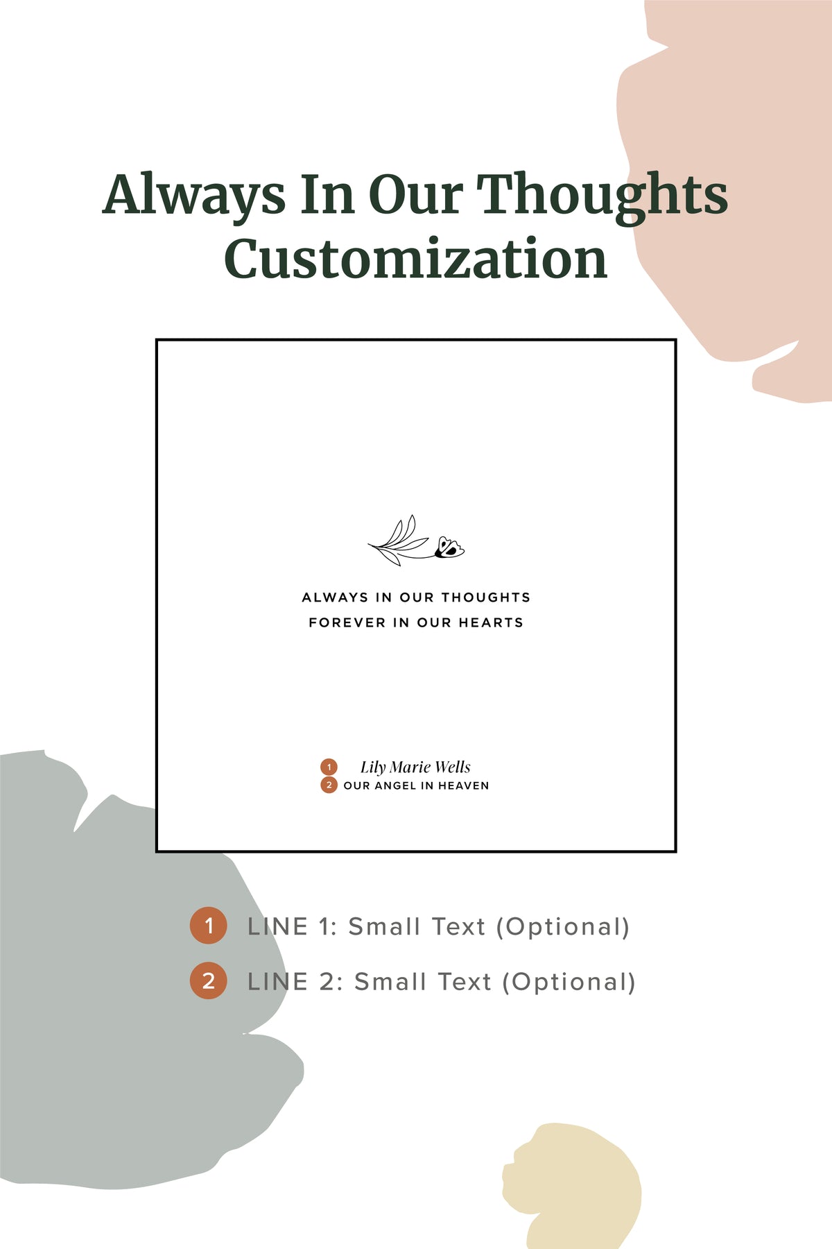 Always In Our Thoughts Personalized Keepsake Box