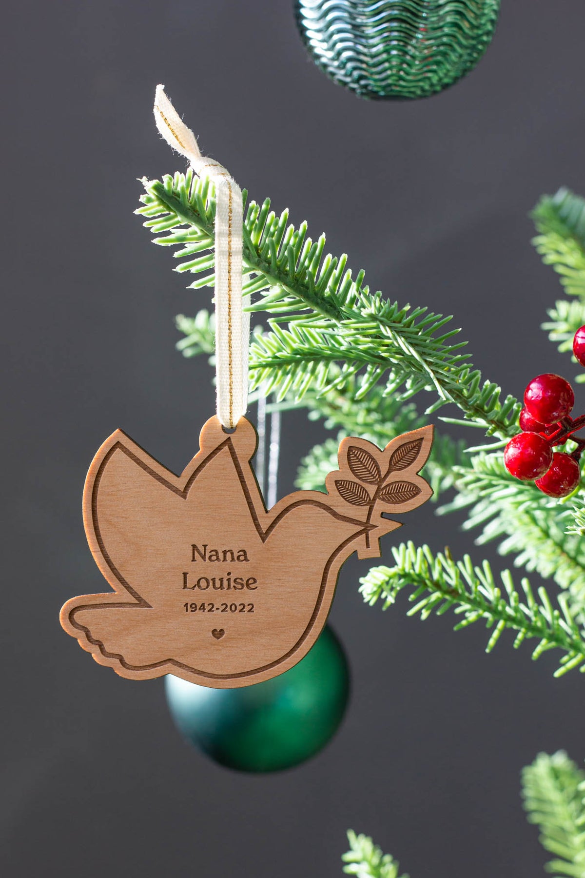 Dove Memorial Personalized Ornament