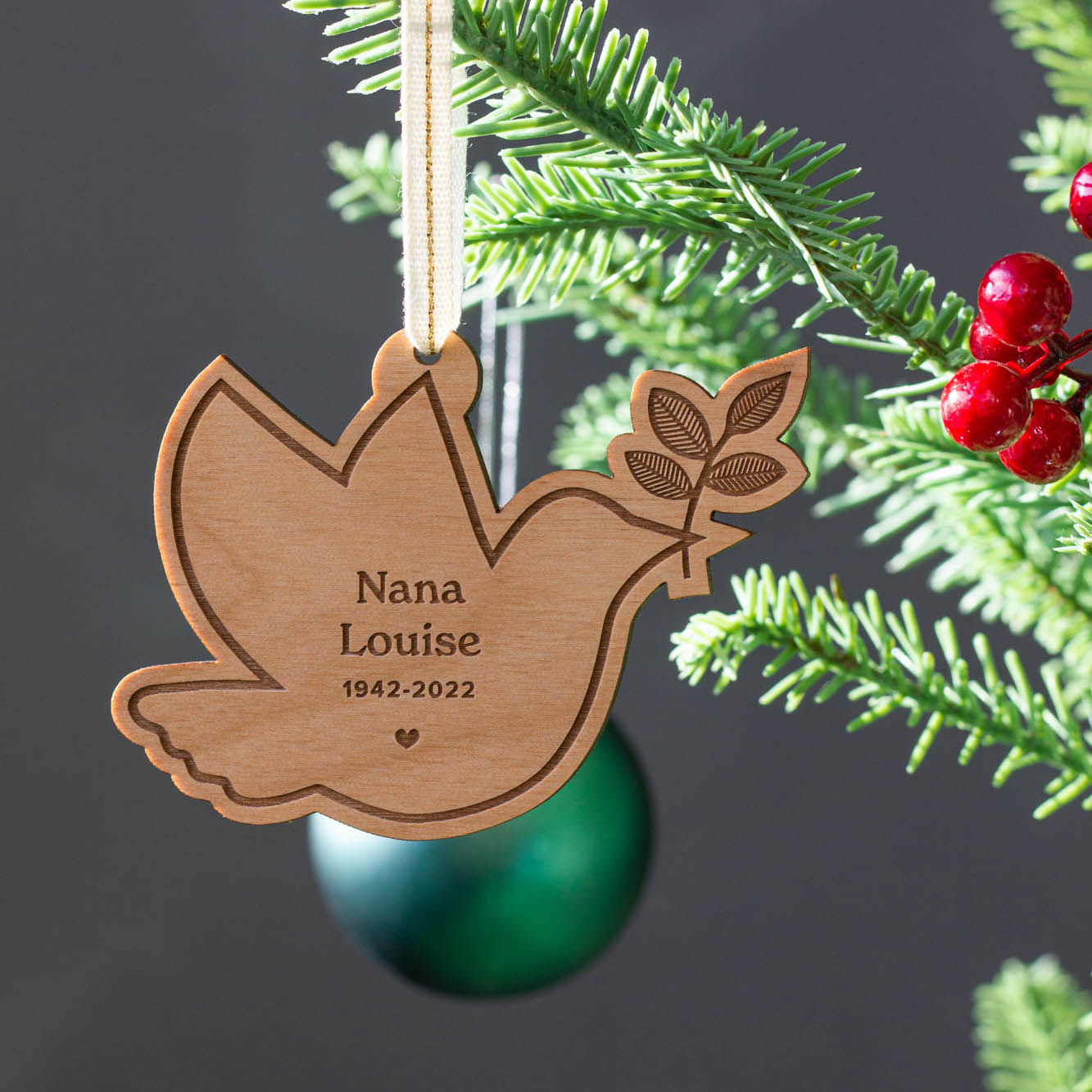 Dove Memorial Personalized Ornament