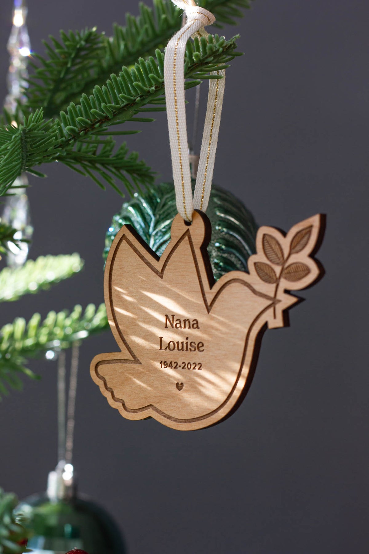 Dove Memorial Personalized Ornament