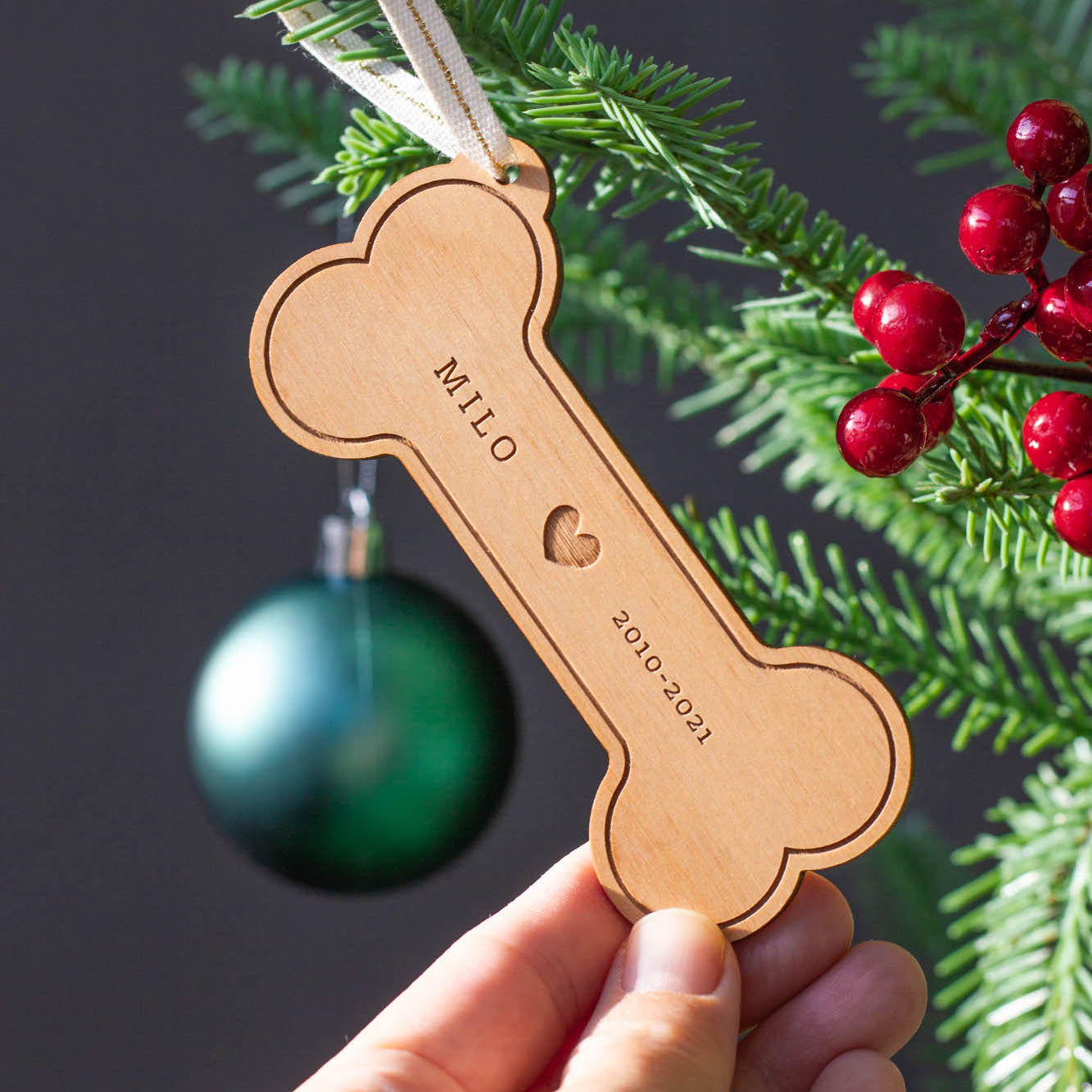 Dog Bone Personalized Ornament