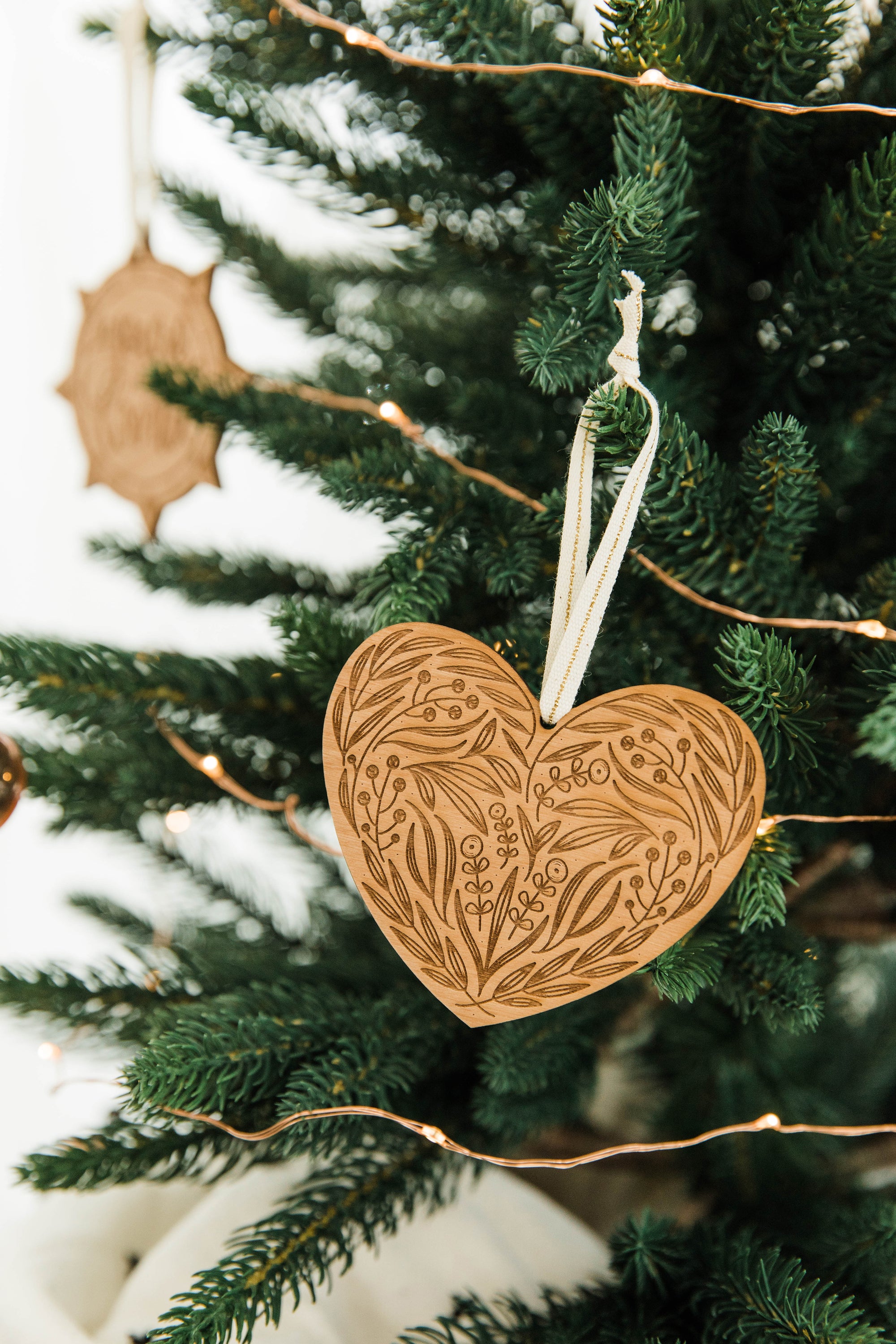 Wood Heart Personalized Ornament